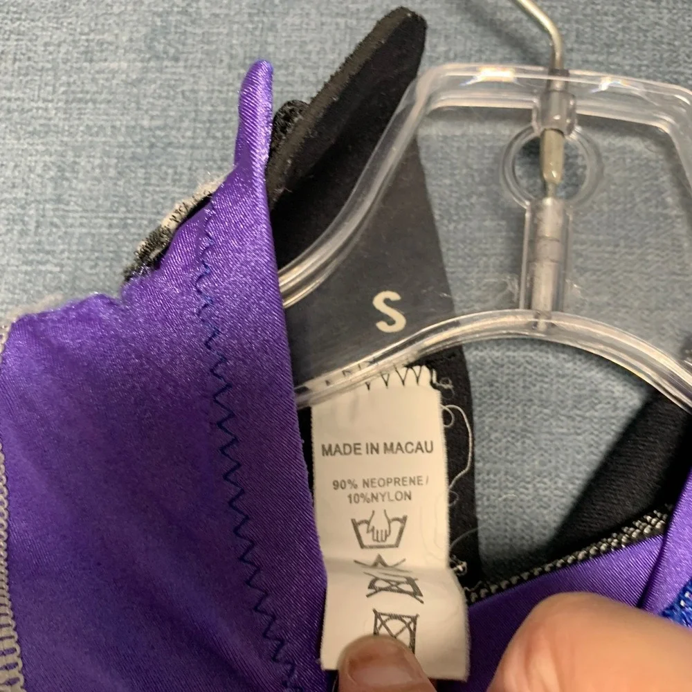 Aqua Sphere Stingray Wetsuit Kids S Purple Black Neoprene Core Warmer Back Zip